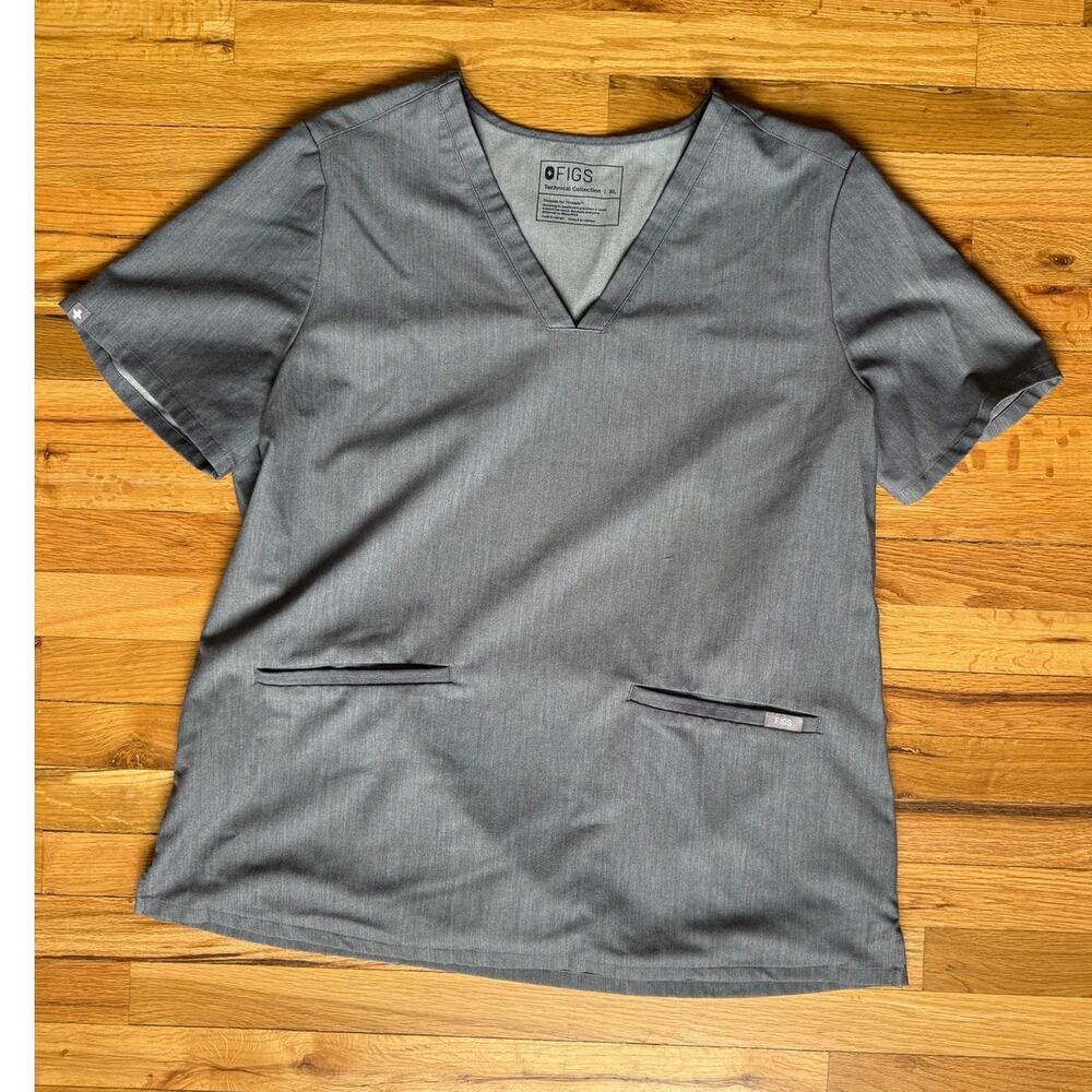 FIGS Casma Scrub Top in Graphite Gray Size XL X-Large